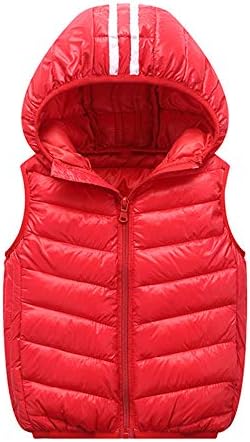aliveGOT Boy's and Girl's Packable Puffer Down Vest Hooded Lightweight Sleeveless Jacket