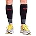 Zensah Ultra Compression Leg Sleeves for Running, Shin Splint Relief, Black,Large