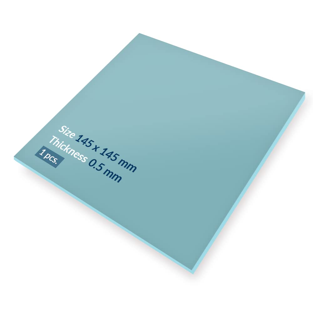 ARCTIC TP-2 (APT2560): Economic Thermal Pad, 145 x 145 x 0.5 mm (1 Piece) - Thermal pad, Excellent heat conduction, Low hardness, Ideal gap filler, Easy installation, Safe handling - Blue