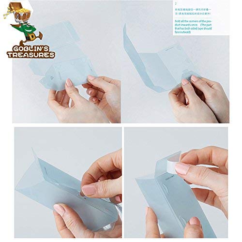 Goblin's Treasures Creative DIY Screen Pen Pencil Holders Desktop Accessories Bags Desk Organizers Containers Storage Bags-3 Pack (White Triangle) (White) - Thumbnail 3