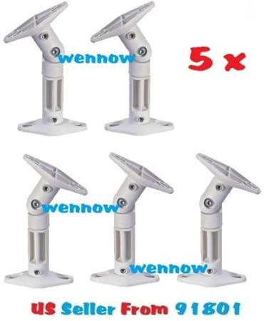 Wennow 5 New White Ceiling Wall Home Speaker Brackets Mounts