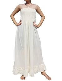 raanpahmuang marca Smock busto Halter parte superior suave algodón tailandés Gypsy Vestido