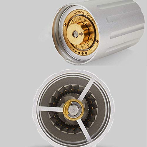 DYB Edelstahl-Kaffeemühle manuelle Gewürzmühle für Nüsse, Pfeffer, Samen, Kaffeebohnen, Espressomaschine, Küchengerät… – Bild 5