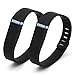 Henoda 2PCS Black Large Replacement Wristband for Fitbit Flex Bracelet Bands Activity Tracker with Clasps