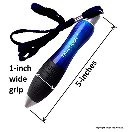 Super Big Fat Pens for Arthritis (5 pack), Black Ink, Blue body + 5 Ink