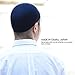 CHARM Casualbox | Mens 100% Silk Skull Cap Beanie Hat Kufi Summer Snug Tight Dad Cap Helmet Brain Beany Navy