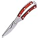 7TECH Multipurpose Poultry Shears Heavy Duty Kitchen Scissors Stainless Steel Bone Shears Spring Loaded - Sharp Blade - Safety Clip - Wooden Handle - Rust Free - Great for Poultry, Fish, Chicken, Beef