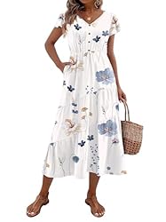 Zeagoo Vacation Dresses Summer Casual Boho Dress
