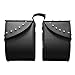Nomad USA Extra-Large Universal Reinforced Armor Synthetic Black Leather Throw Over Motorcycle Saddlebags (Studded)