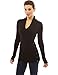 PattyBoutik Women's Shawl Collar Faux Wrap Lace Up Sweater