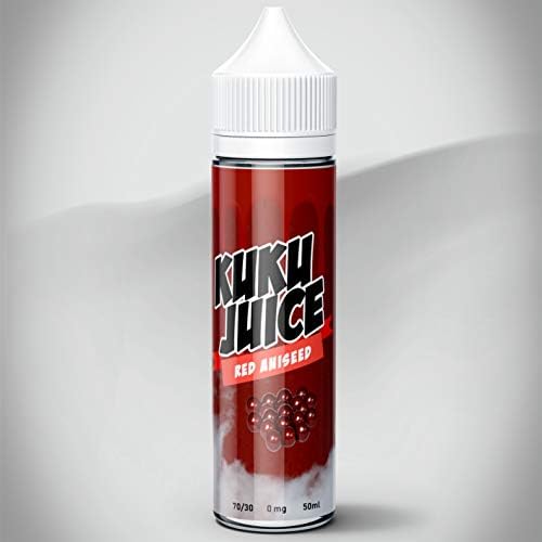 50ml Red Aniseed E Liquid 70VG/30PG Vape ELiquid Vaping No Zero Nicotine 0mg 60ml Bottle Short Fill (Kuku Juice E-Liquid)