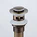 Beelee Bathroom Faucet Vanity Sink Pop Up Drain Stopper with Overflow, Antique Brass Finished