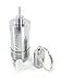 Stainless Steel Oil Vial Keychain - Push-Button Dropper - Consecrated Oil - Essential Oils (