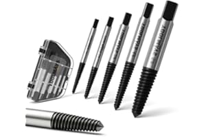 5pcs Damaged Screw Extractor Set, Easy Out Bolt Extractor, High Hardness Stripped Screw Stud Bolt Remover Tool, Left Hand Dri
