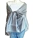Elegant Paisley Jacquard Pashmina Scarf Wrap Stole (Silver mix(AW))