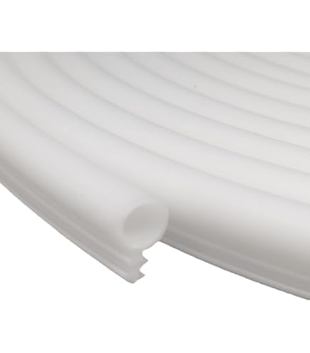 Sello De Burlete Para Ventana De 5/16" Con Bulbo Tipo Burbuja Para Montaje En Ranura, 4 Colores Y 6 Opciones De Longitud (17', Blanco