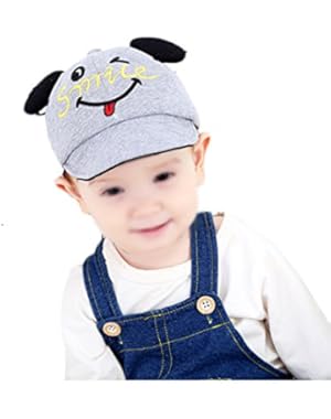 Kids Baby Cartoon Panda Beret Sun Hat With Smile Letter Sport Baseball Beanie Cap