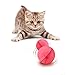 YOFUN Interactive Cat Toy 360 Degree Self Rotating Ball Automatic Light Toy for Pet, Batteries Included, Plus Extra Batteries, Pink
