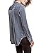 ASMAX HaoDuoYi Womens Casual Vintage Velvet Long Sleeve Boyfriend Shirt(XXL,Blue)