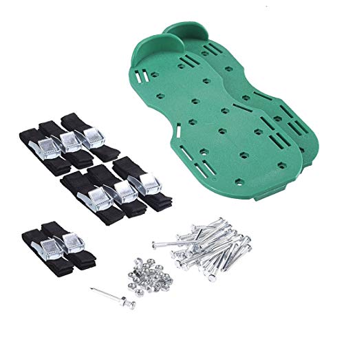 Oceanpax Lawn Aerator Spike Shoes 26 Spikes and 4 Adjustable Straps Ready for aerating Your Yard, Root & Grass