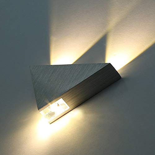 Finance Plan Big Promotion Modern LED Lamp 3W Aluminum Triangle Bedroom Corridor Hallway Wall Sconce Light White - Thumbnail 6