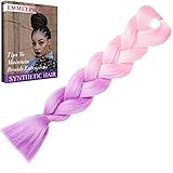 Emmet Jumbo Braids 60+ Colors Kanekalon Synthetic Box Braids African Hair Extension 100g/pcs, Hair Care Ebook Included (24
