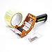 LDS Industry Rapid-Replace Packing Tape Dispenser Gun with Tape and Extra Blade, 2IN(50mm) Lightweight Ergonomic Industrial Handheld Tape Cutter for Carton, Packaging and Box Sealing (Orange)