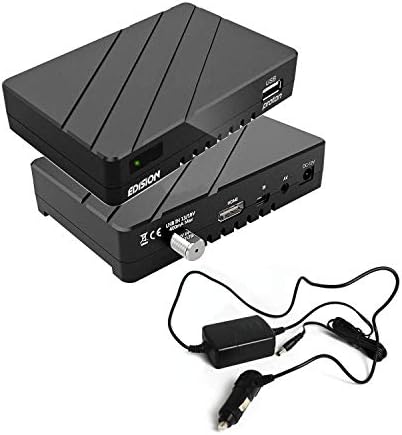 Free TV (Lite v2) Full HD Free To Air Satellite Receiver With 12.6V Car Charger, PVR Via USB,Video/Music Player Via USB, Receive UK Freesat Stations,Free To Air Box,12 Volt