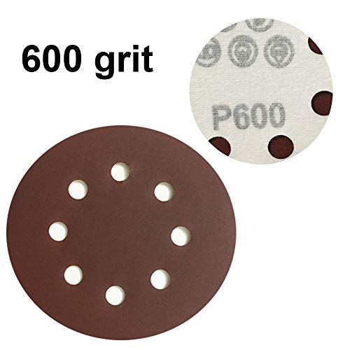 5-Inch Hook and Loop Sanding Discs [20 PCS] for Orbital Sander, Assorted Sandpaper 80 240 400 600 Grits