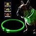 LED Dog Collar, USB Rechargeable Flashing Light Up Collar for Safety at Night, Adjustable Water Resistant Bright Lighted Collar for Small Medium Large Dogs
