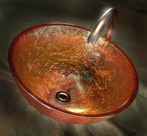 JSG Oceana 005-004-101 Vessel, 15", Gold Reflections