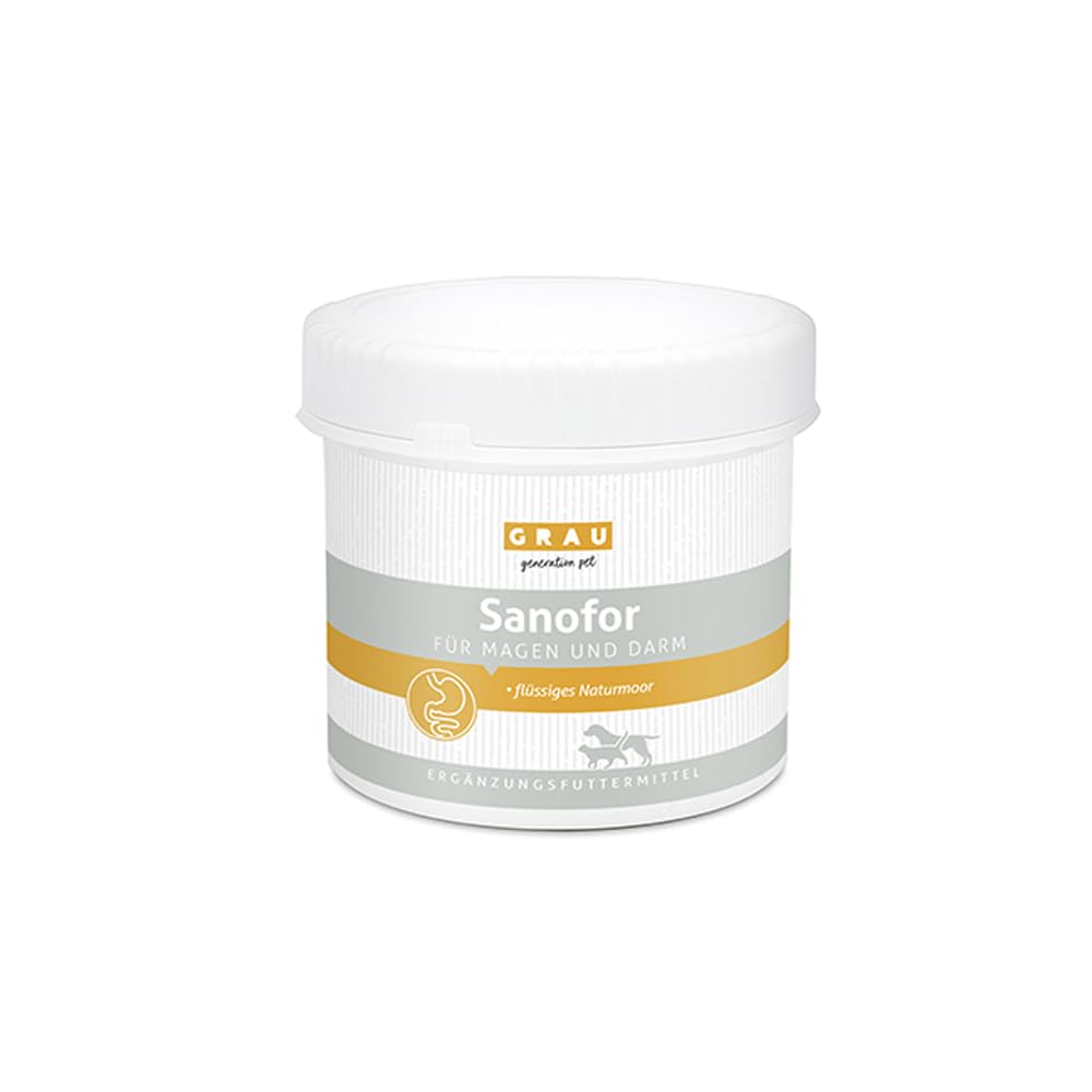 GRAU - the original - Sanofor, healing moor to build up the intestinal flora, for a vital intestinal mucous membrane and flora, pack of 1 (1 x 500 g), supplementary food for dogs and cats