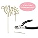 Mr and Mrs Wedding Cake Topper - Premium Gold Metal - Sparkly Wedding or Anniversary Cake Topper - Now Protected in a Box