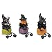Witch Hat Shelf Sitter Black 6 x 3 Resin Stone Halloween Figurines Set of 3