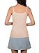 SATINIOR Women's Cami Camisole Built-in Bra Adjustable Spaghetti Strap Tank Top Padded Cami Tanks (Large, Beige)
