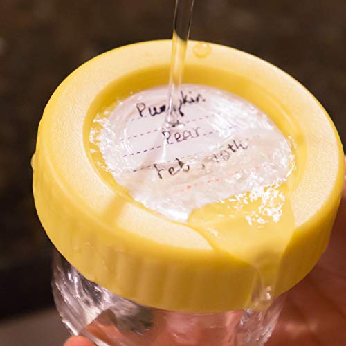 image for Youngever Glass Baby Food Storage, 4 Ounce Baby Food Glass Containers 