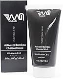 Activated Bamboo Charcoal Mask - Vitamin C & E | Pimples & Blackhead Remover - by RAAM