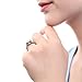 BERRICLE Sterling Silver Halo Wedding Engagement Rings Cushion Cut Cubic Zirconia CZ Statement Cocktail Ring for Women, Rhodium Plated