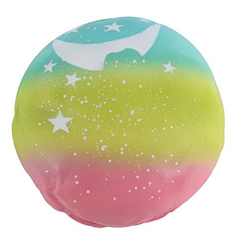Anboor 3.7" Squishies Bun Three Color Gradients Printing Bread Starry Moonlight Slow Rising Jumbo Kawaii Scented Soft Squishies Toys Green - Thumbnail 5
