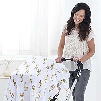 image for Sprout - BAMBOO Baby Blankets 4 Pack - Large 47” X 47” - Baby Swad