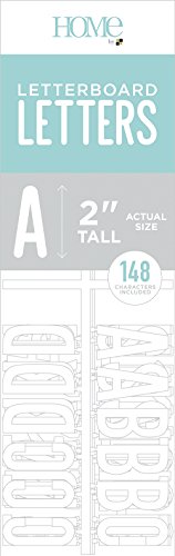 American Crafts 148 Piece 2 Inch Letter Pack Die Cuts with a View Letterboards, 2", White