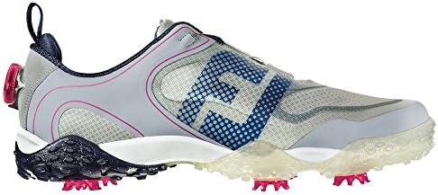 Men's Footjoy Freestyle Boa Golf Shoe Wide LIGHT GREY / NAVY / BERRY Size 13 Wide US