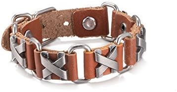 Fashion Unisex Charms Jewelry Antique Silver Plating Leather Popular Geometry Rope Chain Bracelets