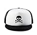 Born to Love, Baby Hats - Infant Sun Hat, Toddler Baseball Hat, Newborn Youth Flat Brim Mesh Trucker Surf SkateBro Fitted Beach Cap Gorros para Bebes (XS 6-12 Months, White Skull)