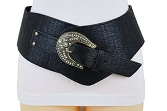 western wide leather waist hip belt faux belts