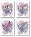Dragonflies Art Beautiful Watercolor Home Decor Prints,Set of 4 8x10 Unframed Prints,Beautiful Gift For Nature Lovers,Great Housewarming Dragonfly Gift for the Bathroom, Girl's Room, Classroom