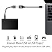 USB C to USB A 3.0 Adapter USB A to USB C Adapter Type C to USB A Thunderbolt 3 to USB 3.1 Female Adapter OTG Cable for MacBook Pro 2017 2016 More Black
