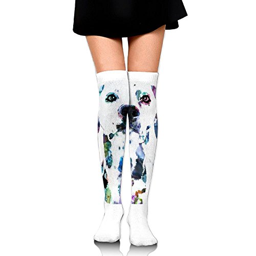 XNGTAX Thigh High Socks Dalmatian Digital Art Woman's Funny Champion Athletic Leggings Knee High Stockings For Dress Sport 65cm