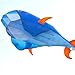 HENGDA KITE 3D Kite Huge Frameless Soft Parafoil Giant Blue Dolphin Breeze Kite
