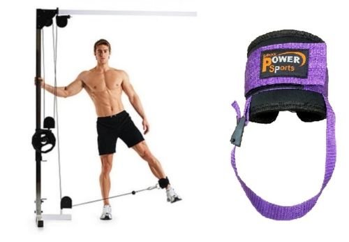 Power Gym Strap PURPLE OYSTON Ankle StrapFoot/Flex Ankle Strap Sold (Single) Cable Machine Multi-Gym Machine Attachment with Padding Training Aid With Adjustable Foot rest strap